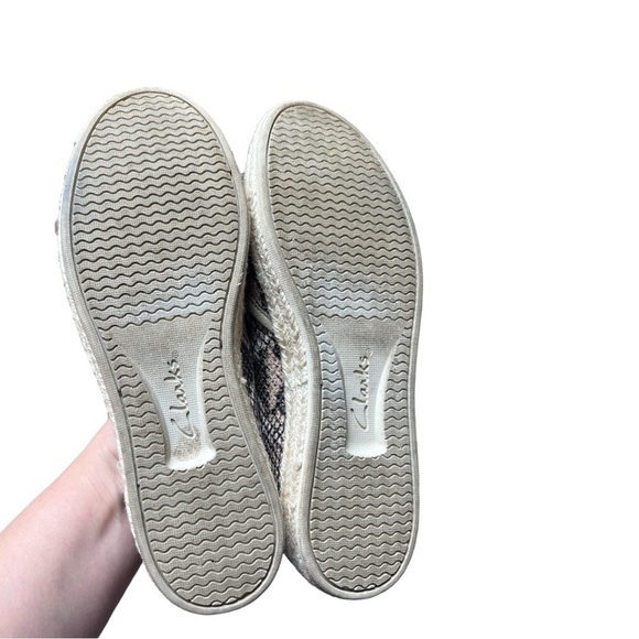 Clarks Collection Soft Cushion Azella Theoni Snakeskin Print Espadrilles, Sz 8.5 - Picture 7 of 9